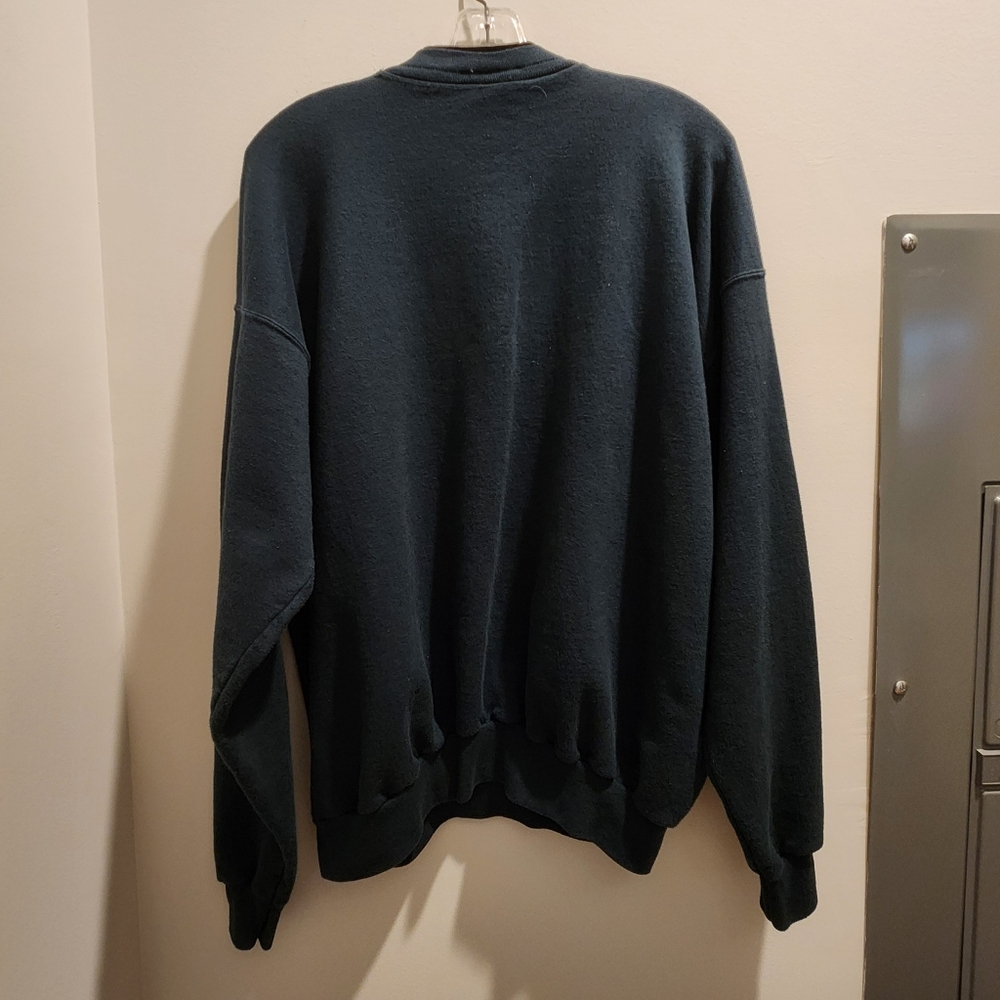 Vintage Dark Green Crewneck Embroidered Sweatshirt - Picture 4 of 7